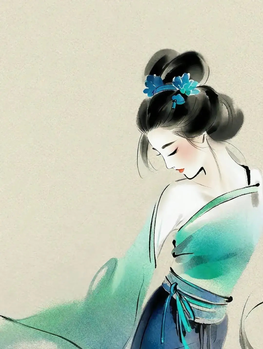 水墨人物风格壁纸